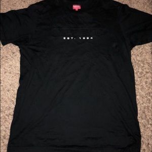 Supreme Black Box Logo Debossed Tee